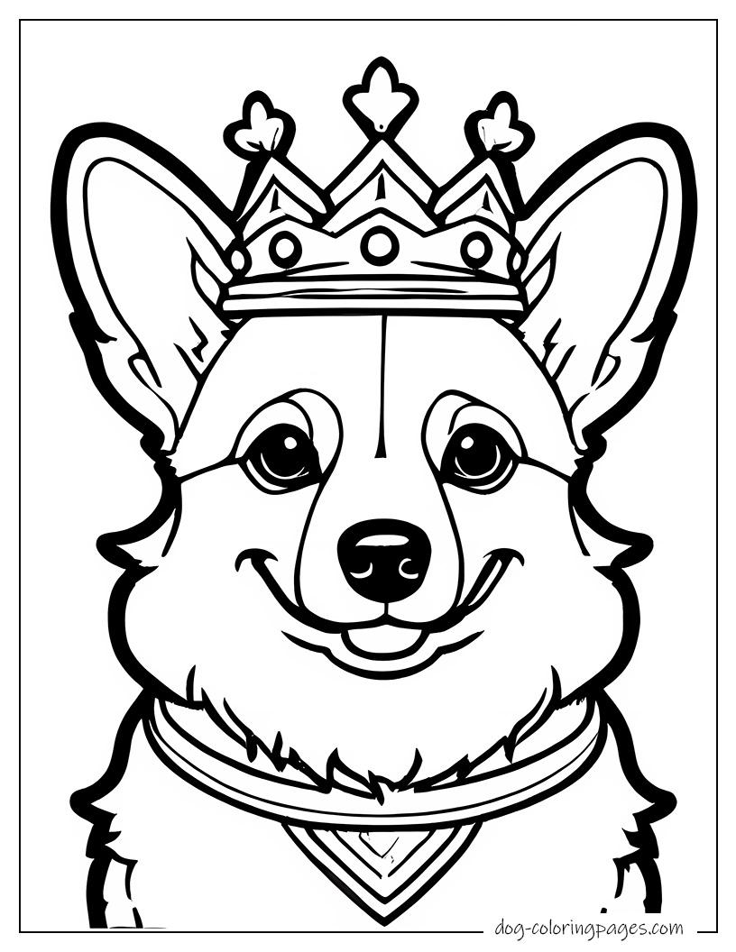 Corgi Wearing Crown